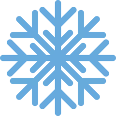 Fotobehang Snowflake icon. Christmas snowflake in png. Isolated snowflake in blue © miamonensi