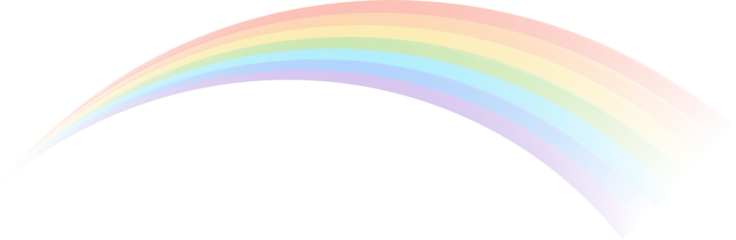 Foto op Canvas Rainbow in png. Transparent rainbow arc. Isolated rainbow on transparent background © miamonensi