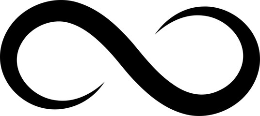 Infinity symbol. Eternity sign in png. Infinity icon on transparent background. Endless sign in png