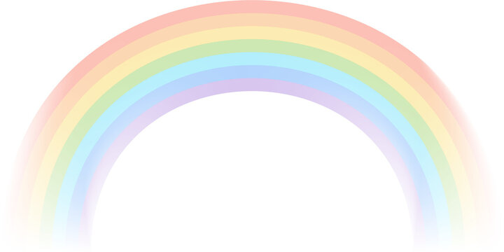 Rainbow in png. Transparent rainbow arc. Isolated rainbow on transparent background
