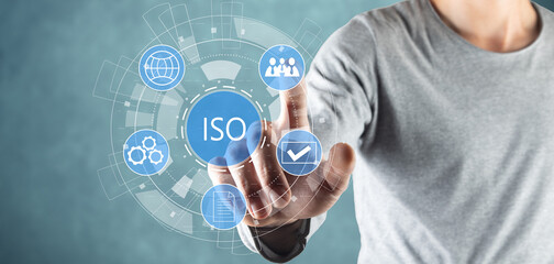 ISO and icons on a virtual screen.