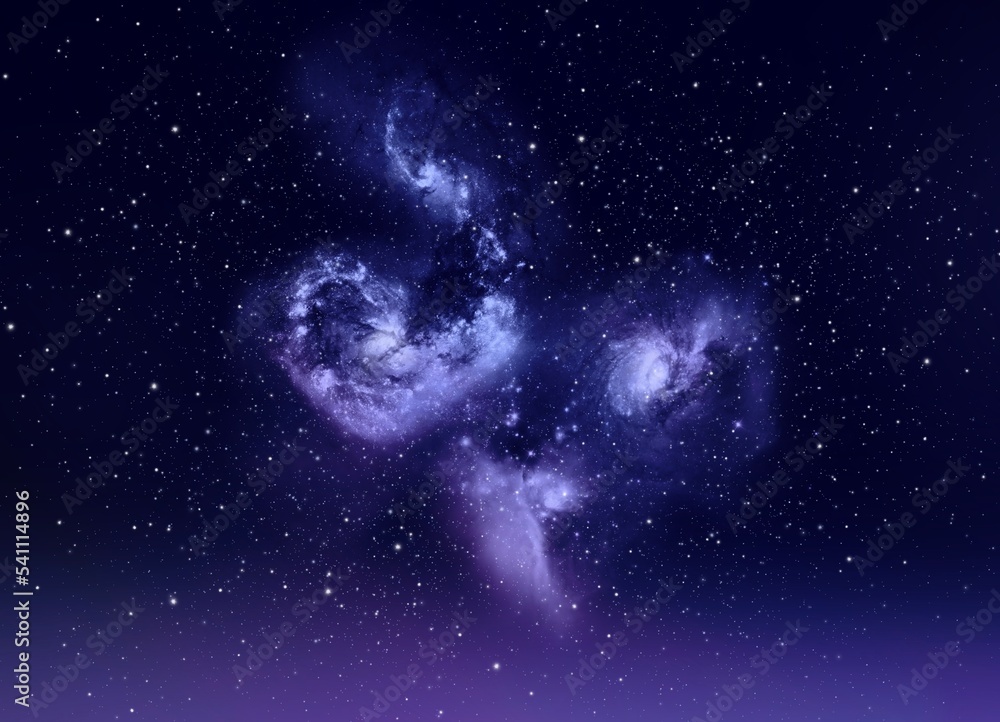 Wall mural a space of the galaxy ,atmosphere with stars at dark background