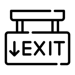 Exit line icon