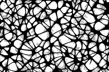 Seamless 2d illustration pattern. Abstract geometric reticulate background. Monochrome stylish texture.