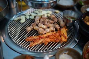 korean food grilled pork belly