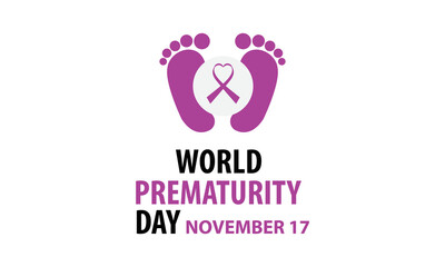 Prematurity day good for world prematurity day celebration. flat design. flyer design.flat illustration.Prematurity awareness month is observed every year in November