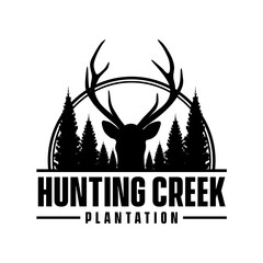 Hunting Creek plantation illustration vector
