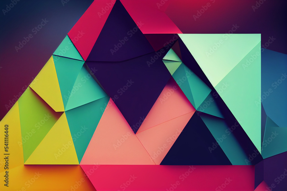 Poster 3d background with gradient geometric shapes. cutout fluid shapes, color gradient layers. cutting pa