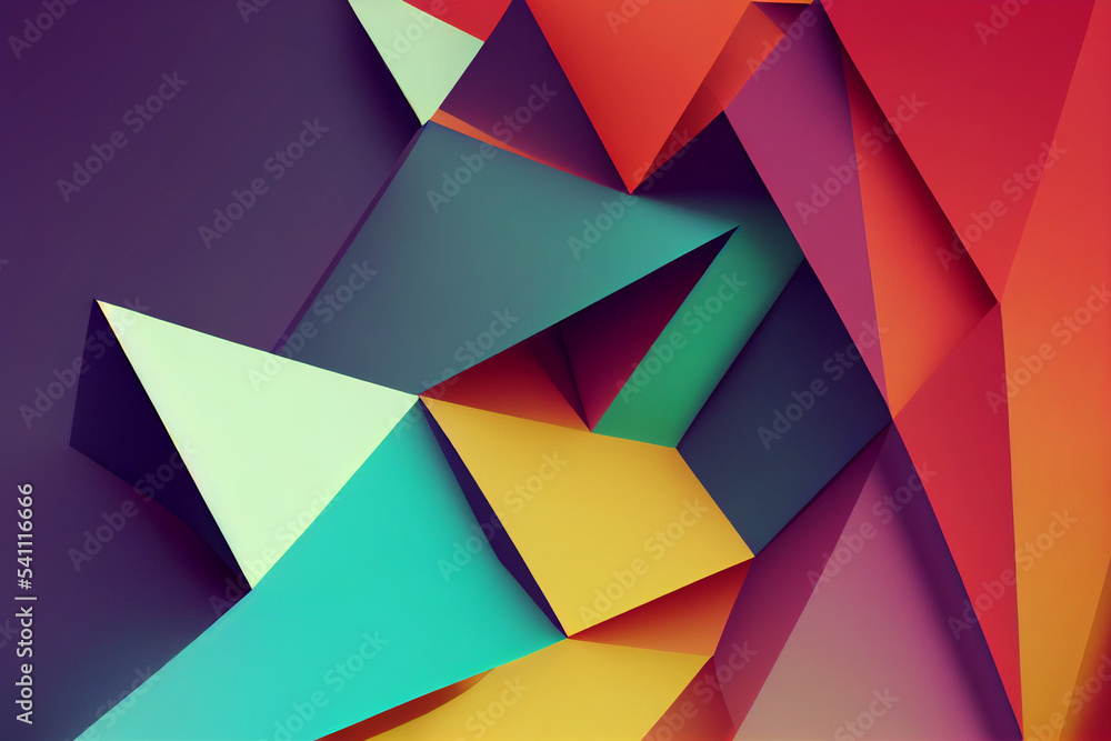 Poster 3d background with gradient geometric shapes. cutout fluid shapes, color gradient layers. cutting pa