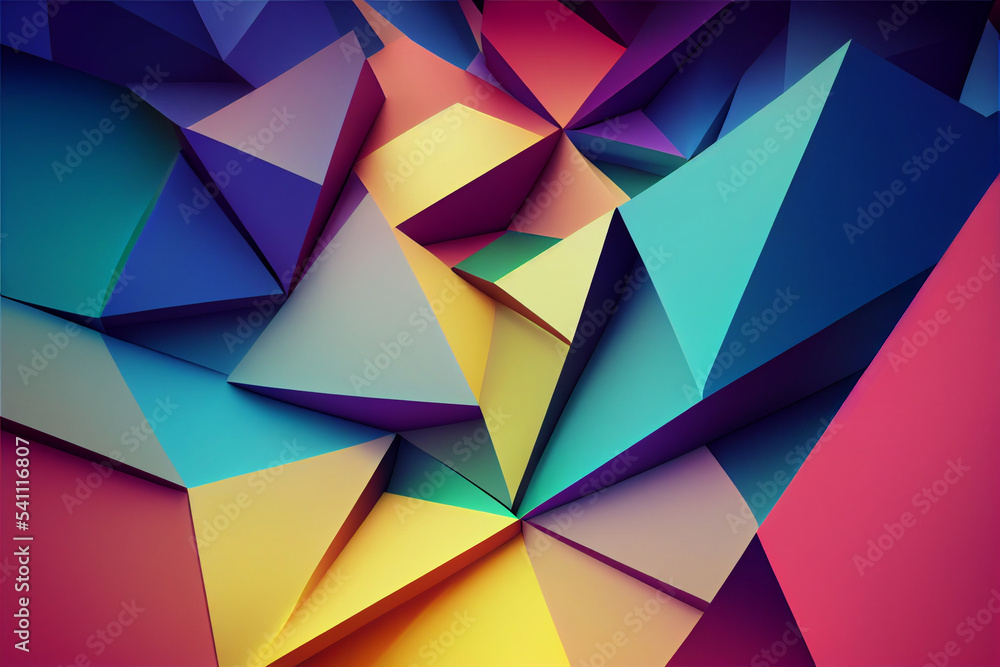 Poster 3d background with gradient geometric shapes. cutout fluid shapes, color gradient layers. cutting pa