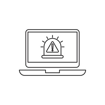 laptop screen alert icon clip art preview