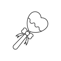 Heart candy icon design. marshmallow, hard candy, dragee, cake pop, jelly, peppermint candy, chocolate cookies, cupcakes vector illustration