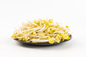 Soybean sprouts isolated on White Background