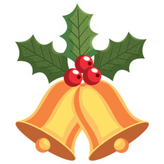 christmas bells and mistletoe