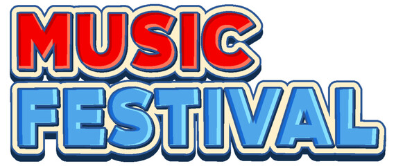 Music festival text for poster or banner design