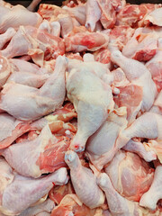 Butterfly Chicken, Raw Chicken Drumstick And Hip Top View. Free Range Chicken, Fresh Butterfly Chicken parts clean and from local farms.