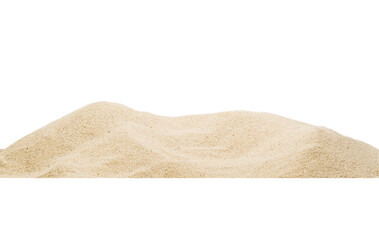 Close up pile sand dune isolated on white background  - 541120047