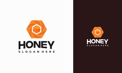 Honey Comb Logo Template Design Vector, Emblem, Honey Design Concept, Creative Symbol,