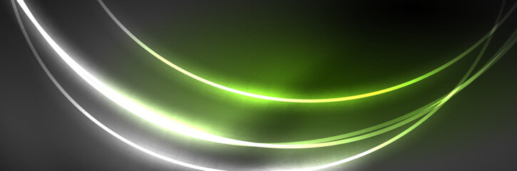 Blue neon glowing lines, magic energy space light concept, abstract background wallpaper design