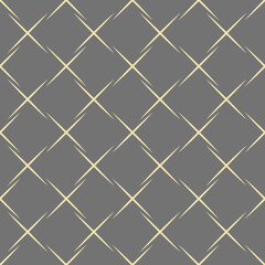 Seamless gray and yellow geometric abstract vector pattern whith rhombuses. Geometric modern ornament. Seamless modern background