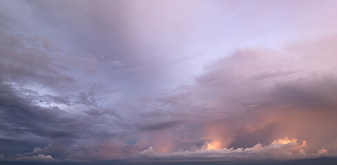 Obraz na płótnie Canvas Abstract sky after raining and on the sunset