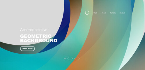 Round shapes, circles and rings composition. Business or technology design for wallpaper, banner, background, landing page, wall art, invitation, prints
