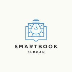 Smart book logo template vector illustration design