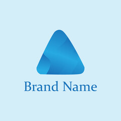 triangle logo with blue gradient color