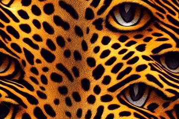 Fototapeta na wymiar seamless tiger, leopard skin pattern