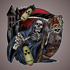  grim reaper in a state of war illustration