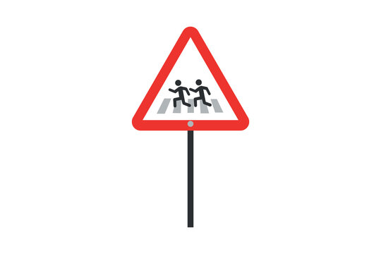Children Warning Hazard attention symbol design.