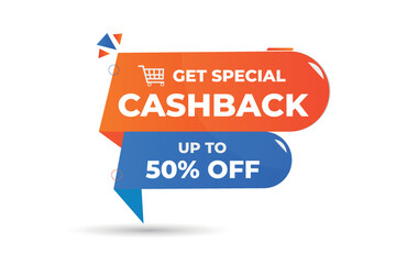 Get special with Cashback vector element 