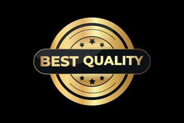 Best quality golden badge design vector