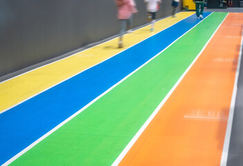Children do some exercising indoor