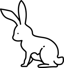 Fototapeta na wymiar Hand drawn vector illustration rabbit