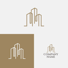 Real estate logo vector. Building real estate logo design
