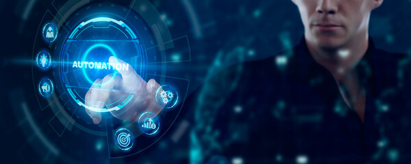 Automation Software concept as an innovation.  Business, Technology, Internet and network concept.