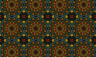 Seamless repeated pattern design, Batiks, batik print, batik seamless pattern, Women's long dress pattern design, vector vintage art illustration