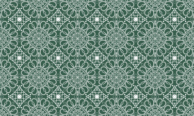 Fototapeta premium Seamless repeated pattern design. Women's long dress pattern design, vector vintage art illustration