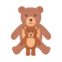 Obraz na płótnie Canvas cute bears family