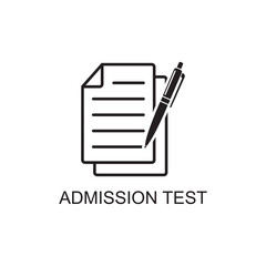 admission test icon , document icon