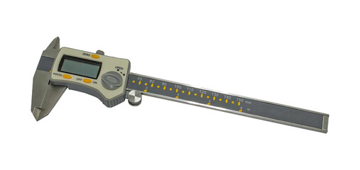 Vernier digital caliper measurement tool isolated.