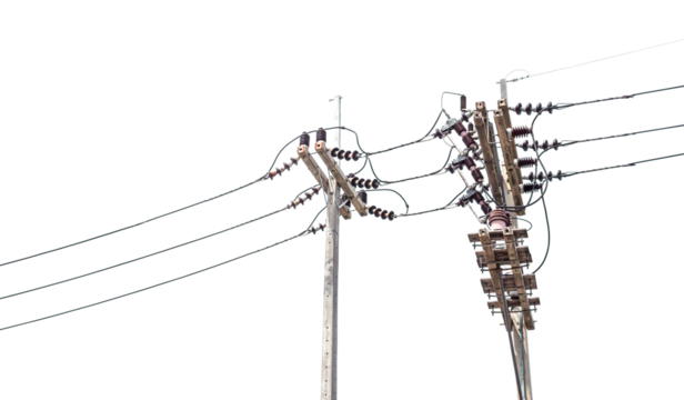 Electricity post isolated.