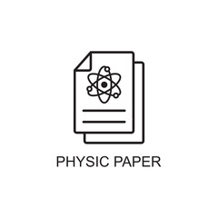 physic paper icon , laboratory icon