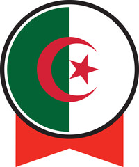 Algeria flag, the flag of Algeria, vector illustration	
