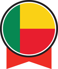 Obraz premium Benin flag, the flag of Benin, vector illustration 