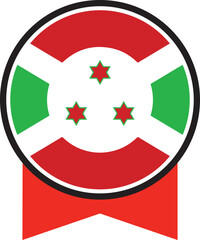 Burundi flag, the flag of Burundi, vector illustration	
