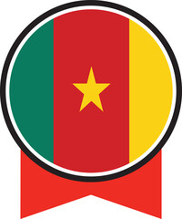 Cameroon flag, the flag of Cameroon, vector illustration	
