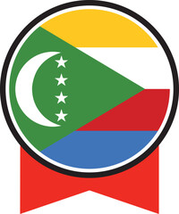 Comoros flag, the flag of Comoros, vector illustration	
