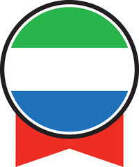 Sierra Leone flag, the flag of Sierra Leone, vector illustration	
